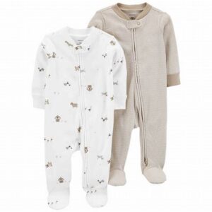 CARTER'S BABY BOY 2-PACK 2-WAY COTTON SLEEP & PLAY PAJAMAS VAT $40.42