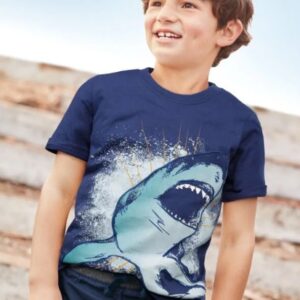 Carter's Big Boy Navy Shark Graphic Tee VAT $20.99