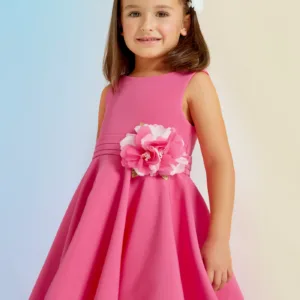 Abel & Lula Crepe Dress Fuchsia VAT $140.00