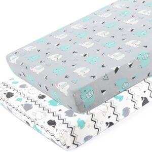 Brolex 2 pack Mini Crib Sheets- Elephant & Whale VAT $53.87