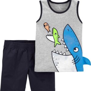 Carter's Toddler Boy's Shark Tee & Shorts Set VAT $32.72