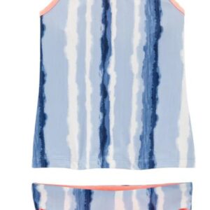 Osh Kosh Big Girl's 2 Piece Swimsuit- Blue & White VAT $39.46