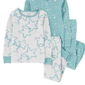 Carter's Toddler Girl 4-piece Stars Pajamas- Blue/ White VAT $32.17