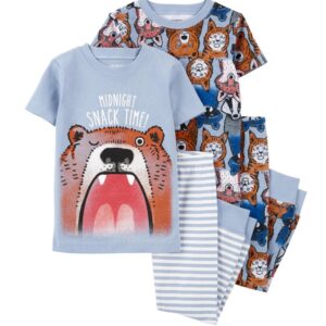 Carter's Toddler Boy 4-piece Bear Pajamas- Blue VAT $30.52