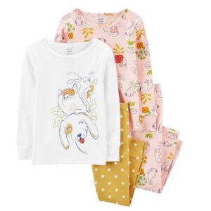 Carter's Baby Girl Pets Pajamas- Pink/White VAT $32.17