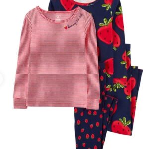 Carter's Big Girl 4-piece Strawberry Pajamas VAT $39.05