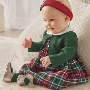 Mayoral Baby Girl Red Plaid Dress VAT $70.84