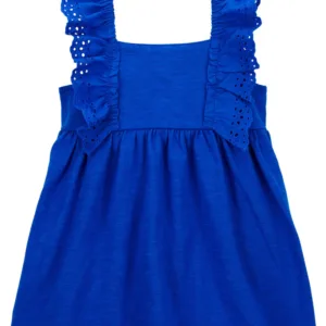 Carter's Baby Girl Ruffle Dress- Royal Blue VAT $18.15