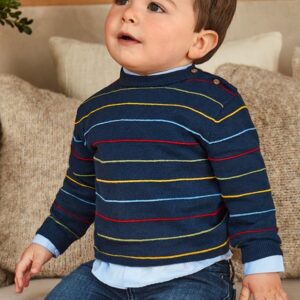 Mayoral Baby Boy Striped Sweater- Navy VAT $46.59