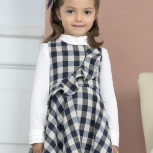 Abel & Lula Big Girl Gingham Pleated Dress VAT $110.39