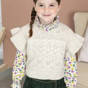 Abel & Lula Tween Girls Eyelet Knit Vest VAT $59.73