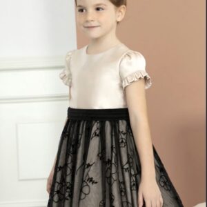 Abel & Lula Big Girl Tulle Dress- Beige VAT $141.74