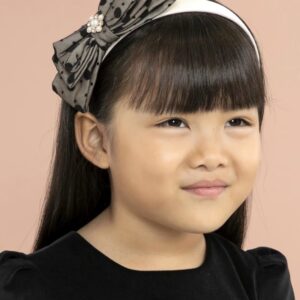 Abel & Lula Polka Dot Hairband- Negro VAT $31.35