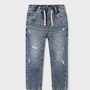 Mayoral Big Boy Long Denim Jogger- Dirty Blue VAT $46.37