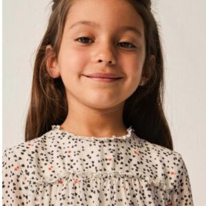 Mayoral Big Girl Ruffle Collar Heart Blouse VAT $41.58