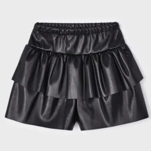 Mayoral Big Girl Leather Skort- Negro VAT $44.72