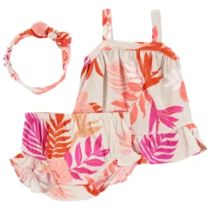 Carter's Baby Girl Tropical 3 Piece Set- Taupe VAT $23.38