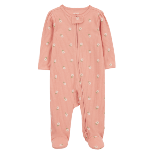Carter's Baby Girl Floral 2 Way Sleep & Play Pajamas- Coral VAT $15.54