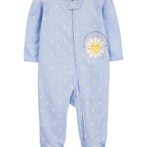 Carter's Baby Girl Polka Dot 2-Way Zip Sleep & Play Pajamas-Light Blue VAT $15.54
