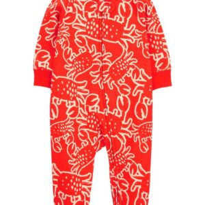 Carter's Baby Boy 2 Way Zip Sleep & Play Pajamas- Red VAT $15.54
