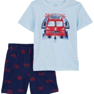 Carter's Baby Boy Fire Truck 2- Piece Set- Navy VAT $20.63