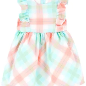 Carter's Baby Girl Multi Plaid Flare Dress VAT $33.00