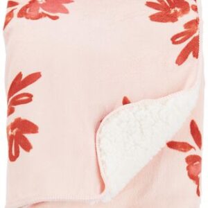 Carter's Baby Girl Floral Plush Blanket- Pink VAT $22.00