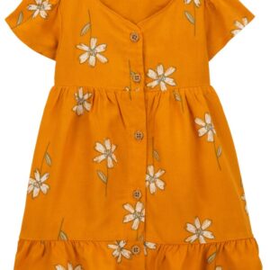 Carter's Baby Girl Floral Dress & Short Set- Gold VAT $26.95