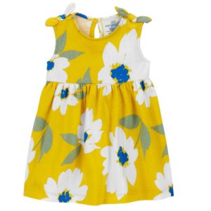 Carter's Baby Girl Floral Dress & Short Set-Yellow VAT $18.15