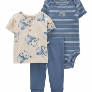 Carter's Baby Boy 3 Pack Play Set- Blue VAT $31.38