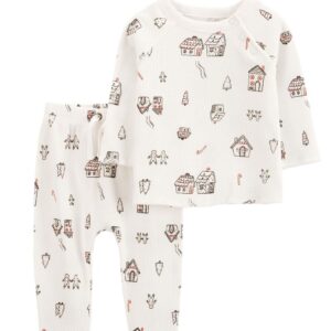 Carter's Baby Boy Gingerbread 2 Piece Thermal Set VAT $28.88