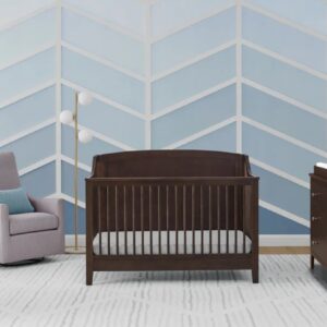 Delta Campbell 6-in-1 Convertible Crib- Walnut Espresso VAT $759.00