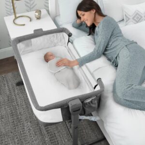 Delta Close2Me Bedside Baby Bassinet- Grey Tweed VAT $346.50