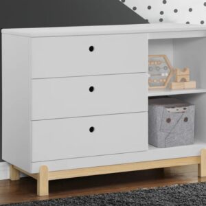 Delta 3 Drawer Dresser with Cubbies- Bianca/Natural VAT $586.30