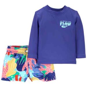 Carter's Baby Boy Undersea Rash Guard Set VAT $37.62