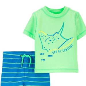 Carter's Baby Boy 2 Piece Stingray Rash Guard Set VAT $37.62