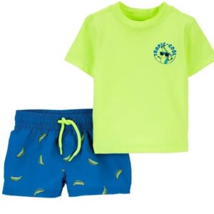 Carter's Baby Boy 2 Pack Banana Rash Guard Set VAT $37.62