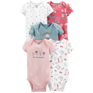 CARTER'S   BABY G 5PK BODYSUIT PINKBLUE $31.35 VAT