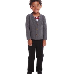 Andy & Evan Toddler Boy Cardigan & Pant Set- Grey VAT $55.69