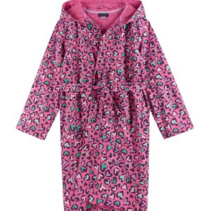 Andy & Evan Girls Jersey Knit Robe- Pink Heart VAT $46.42