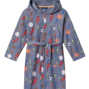 Andy & Evan Boys Jersey Knit Robe- Navy Sport VAT $46.42
