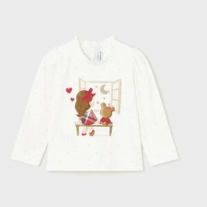 Mayoral Baby Girl Long Sleeve T-Shirt- Crudo VAT $31.77