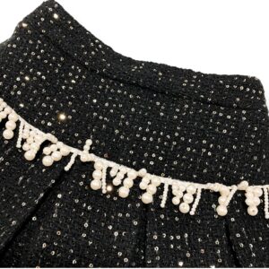 Doe a Dear Big Girl Pearl Trim Tweed Skirt VAT $59.13