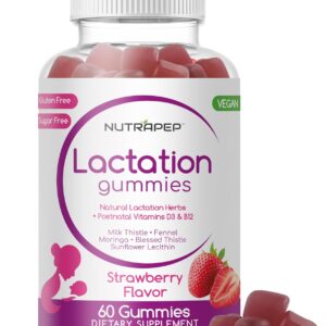 NutraPep Lactation and Postnatal Support Gummies- Strawberry VAT $54.43