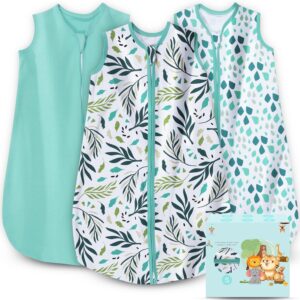 Cute Castle Baby 3pk Lightweight 2-way Zipper Sleep Sack 0-6m- Green VAT $66.78