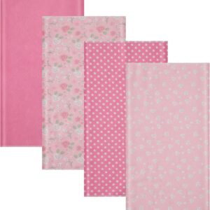 Cudlie Little Beginning Ultra Soft 4pk Receiving Blankets- Pink VAT $22.25
