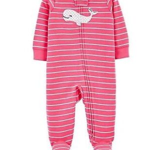 CARTER'S BABY G PINK WHALE SLEEPN'PLAY $15.84 VAT