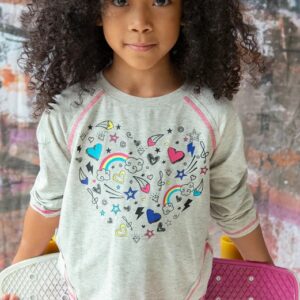 Girls Adler Tee- Speckled Cloud VAT $49.50