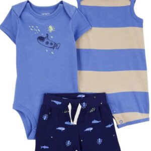Carter's Baby Boy 3- Piece Set- Blue Submarine VAT $27.23