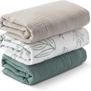 Muslin Newborn Swaddle Blankets 3pk VAT $47.00